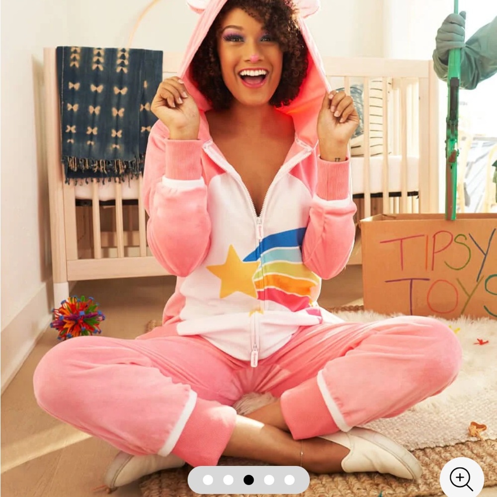 Tipsy Elves Pink Care Bear Jumpsuit - Picture 3 of 8